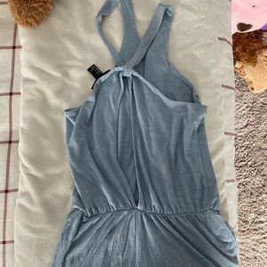 Open back shorts romper